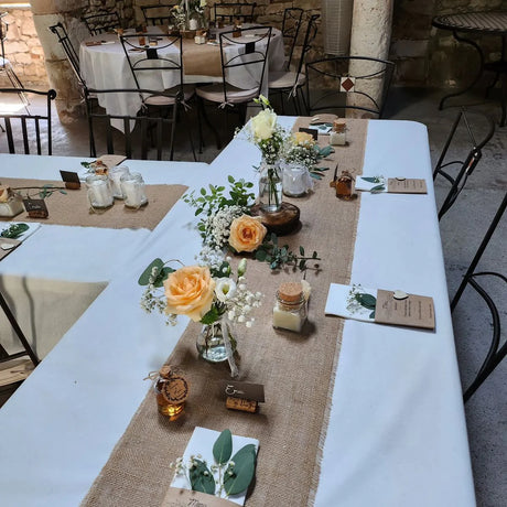 Chemin de Table en Toile de Jute