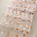 Chemin de table en organza à étoiles rose gold